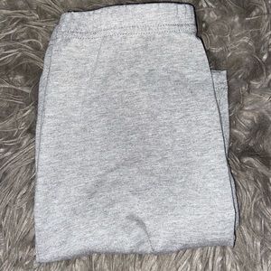 trendy gray biker shorts!